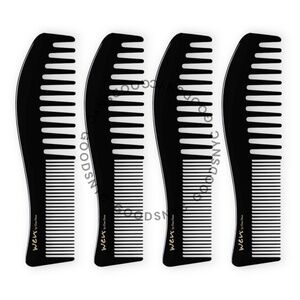PACK OF 4 Wen Shower Comb Wide Saw Cut by Chaz Dean Authentic